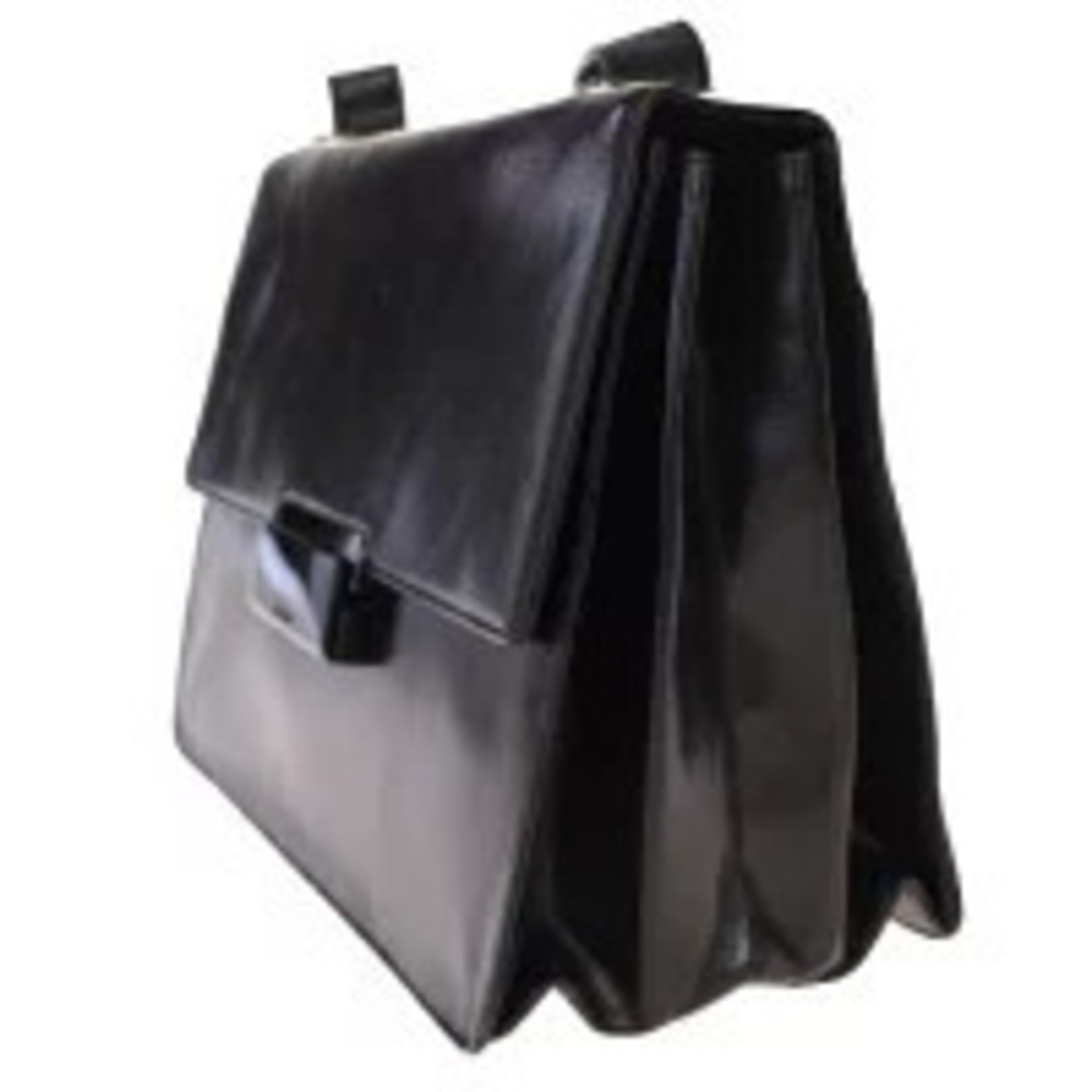 Prada Bag Shoulder Leather Black Saffiano Tessuto Black